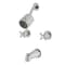 Kingston Brass KBX8141BX Two-Handle Tub and Shower Faucet, Polished Chrome KBX8141BX - alternate 1